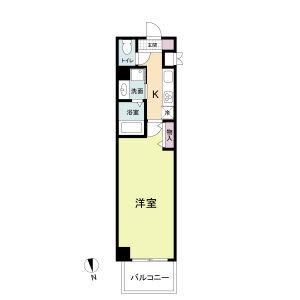アーバンフラッツ心斎橋 (1K/4階)の間取り写真