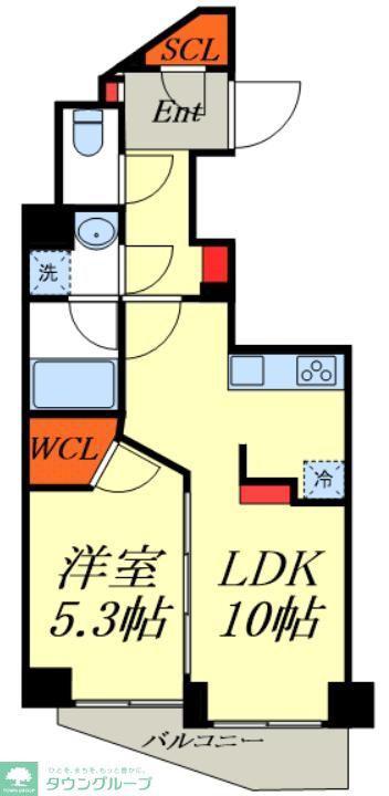 アイル両国参番館(1LDK/11階)の間取り写真