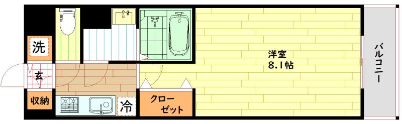 LA DOUCEUR都島高倉町(1K/7階)の間取り写真
