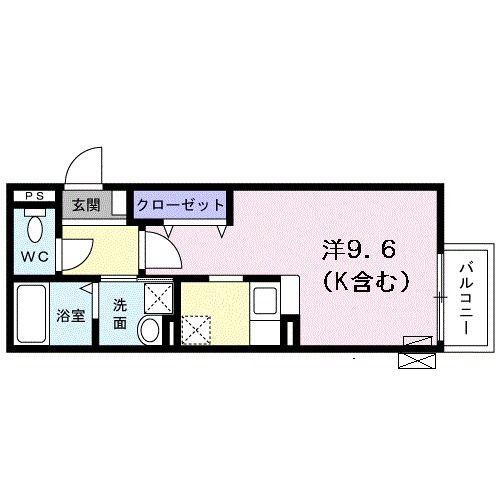 阪奈コーポ(ワンルーム/1階)の間取り写真