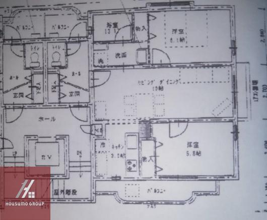 セグンド曽根(2LDK/4階)の間取り写真