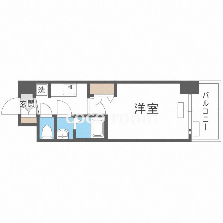 プレサンス堺筋本町センティス(1K/15階)の間取り写真