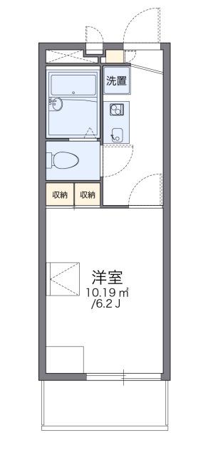 レオパレス上北台(1K/2階)の間取り写真