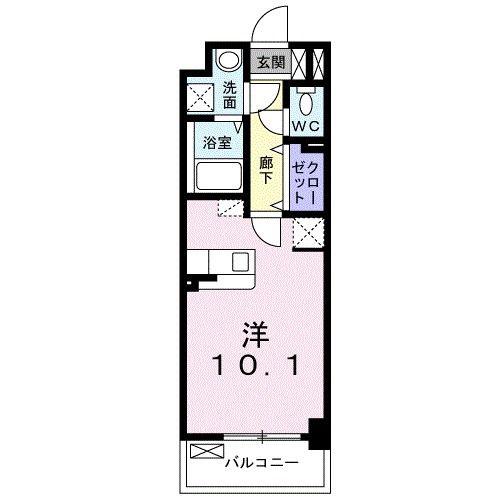 ニュー和ハイツ(ワンルーム/2階)の間取り写真