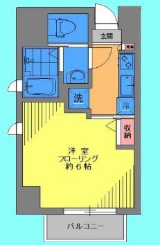 朝日マンション(1K/7階)の間取り写真