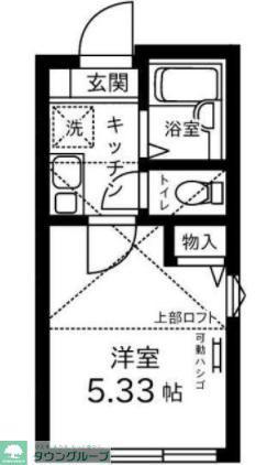ラスティア綱島西(1K/2階)の間取り写真