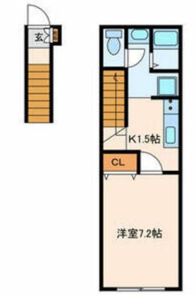 東小岩井3丁目計画(1K/2階)の間取り写真