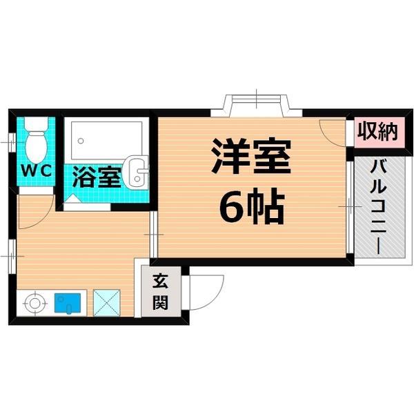青葉アクティブ(1K/1階)の間取り写真