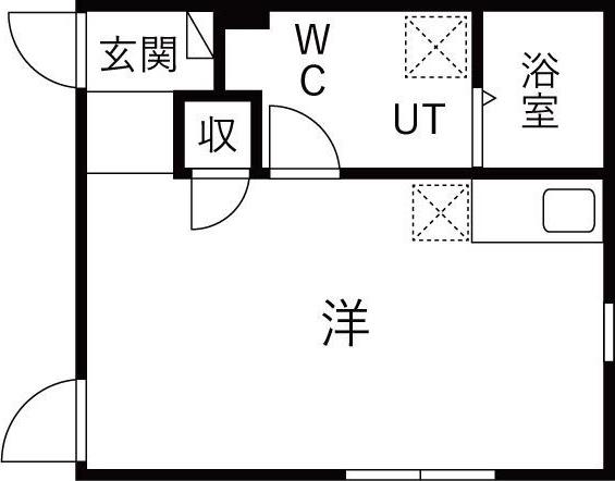 PRE CHER八田(1K/2階)の間取り写真