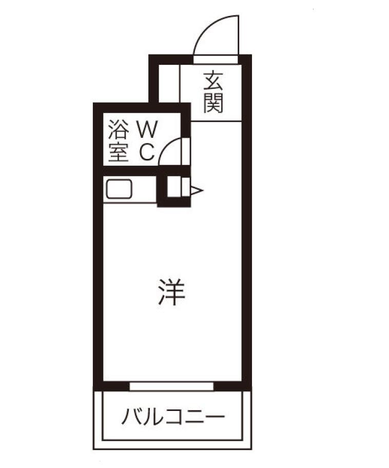 朝日プラザアルクス城東(ワンルーム/1階)の間取り写真