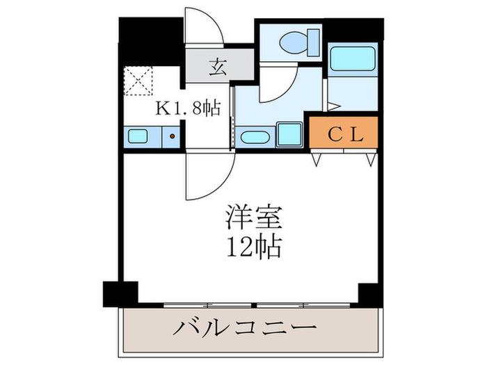 シティパル(1K/5階)の間取り写真