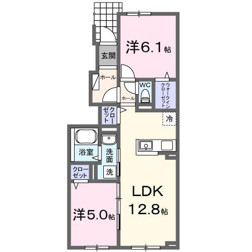 ネクサス(2LDK/1階)の間取り写真