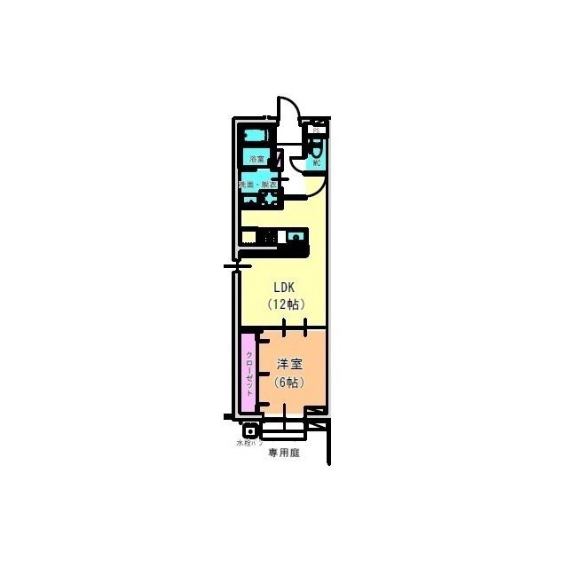 ADAMAS(1LDK/1階)の間取り写真