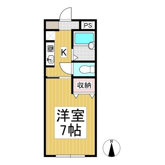 セピアコート(1K/3階)の間取り写真