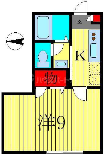 メゾンエスポワール(1K/1階)の間取り写真
