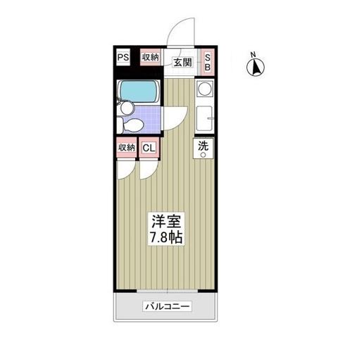 リュミエ堀之内(ワンルーム/3階)の間取り写真
