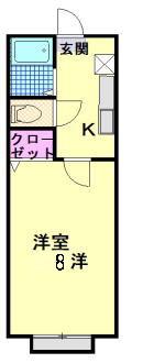 DIAS T1(1K/1階)の間取り写真