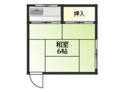 松寿荘(ワンルーム/1階)の間取り写真