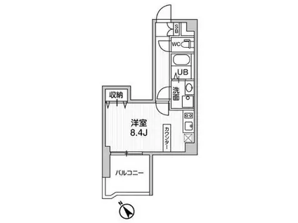 市川妙典レジデンス(ワンルーム/4階)の間取り写真