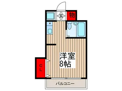 STORCHFORT(ワンルーム/4階)の間取り写真