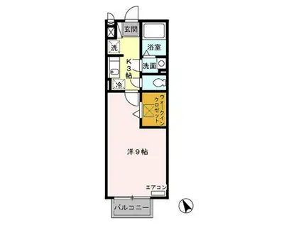 サンシュテルン(1K/1階)の間取り写真