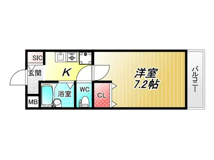 チェリーハイツ宮町(1K/1階)の間取り写真