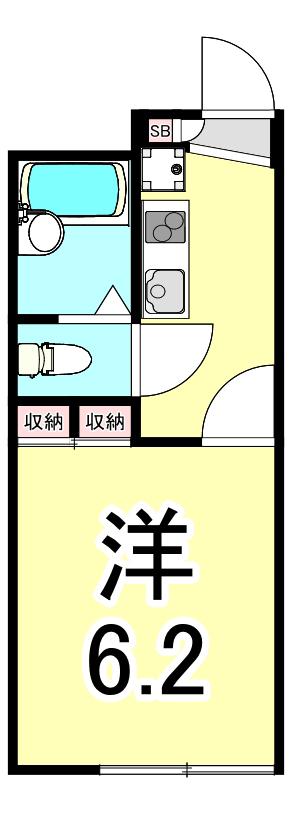 レオパレス魚崎(1K/1階)の間取り写真