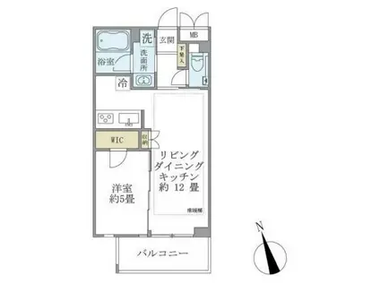 カールスルーエ吉祥寺(1LDK/2階)の間取り写真