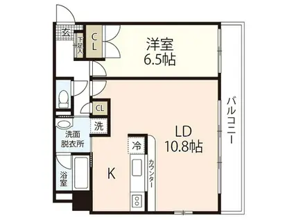 玉井マンション(1LDK/2階)の間取り写真