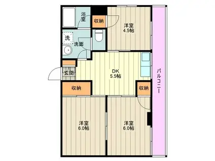 センチュリーヒルズ(3DK/2階)の間取り写真