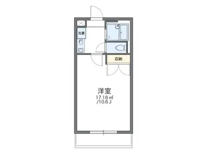 レオパレスボンヌ・シャンス(1K/2階)の間取り写真