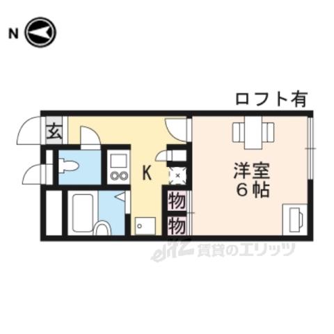 レオパレス 千原Ⅱ(1K/2階)の間取り写真