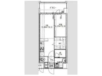 QUINTET MINAMI FUKUOKA(1LDK/4階)の間取り写真