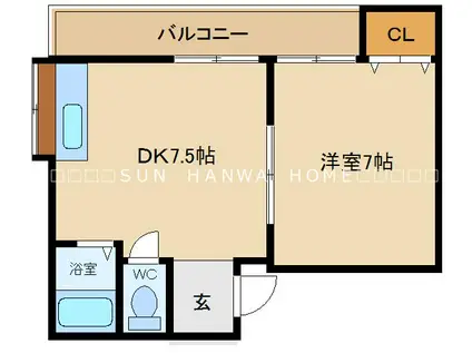 ST山本(1K/2階)の間取り写真