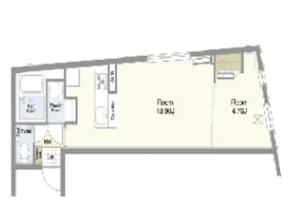 THE CITY RESIDENCE目黒本町(1LDK/4階)の間取り写真