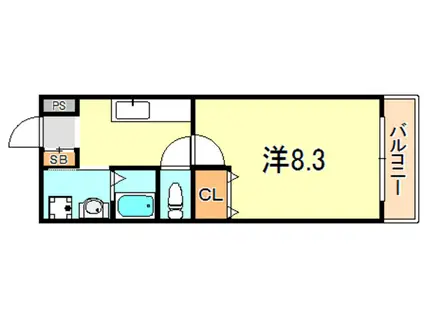 メゾンコンフォール(1K/1階)の間取り写真