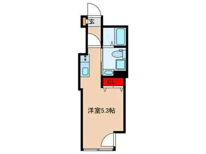 ロイヤル王子本町(ワンルーム/2階)の間取り写真