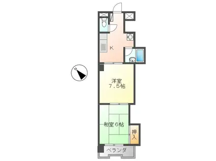 丸和マンション(2K/2階)の間取り写真