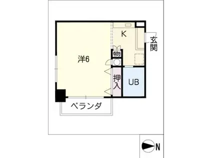 ホワイトヒルズ東桜(1K/7階)の間取り写真