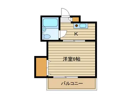 フラットイナガキ(1K/4階)の間取り写真