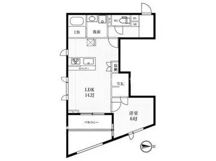 カーサ ルボートン(1LDK/2階)の間取り写真