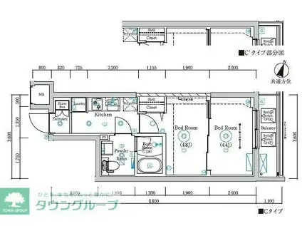 RELUXIA本蓮沼(2K/1階)の間取り写真