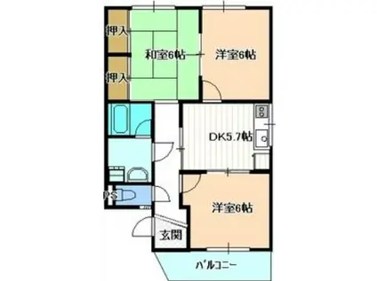 アネックス佐々(3DK/2階)の間取り写真