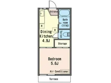 コーポ光永(1K/2階)の間取り写真