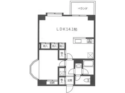 ラ・クレッツ小豆沢(1LDK/1階)の間取り写真