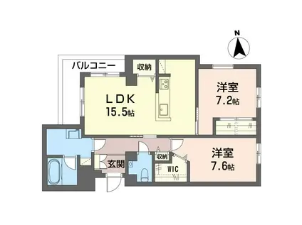 フォンテーヌ べレオ(2LDK/3階)の間取り写真