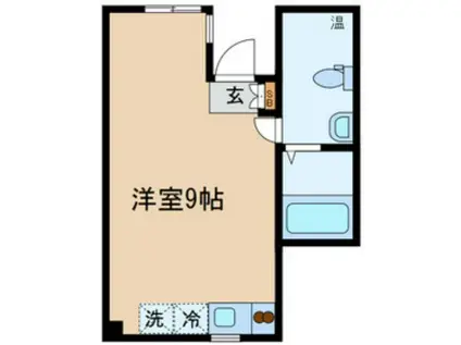 アルターナ上原(ワンルーム/1階)の間取り写真