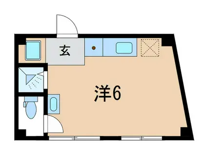 福の荘(ワンルーム/4階)の間取り写真
