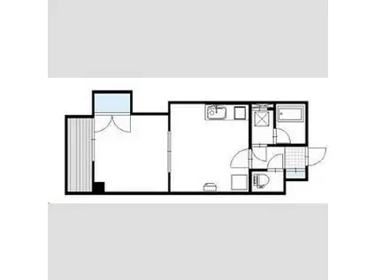 スカイパレス32(1DK/2階)の間取り写真