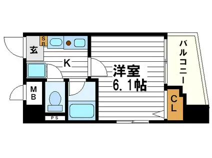 エイペックス大手通(1K/9階)の間取り写真